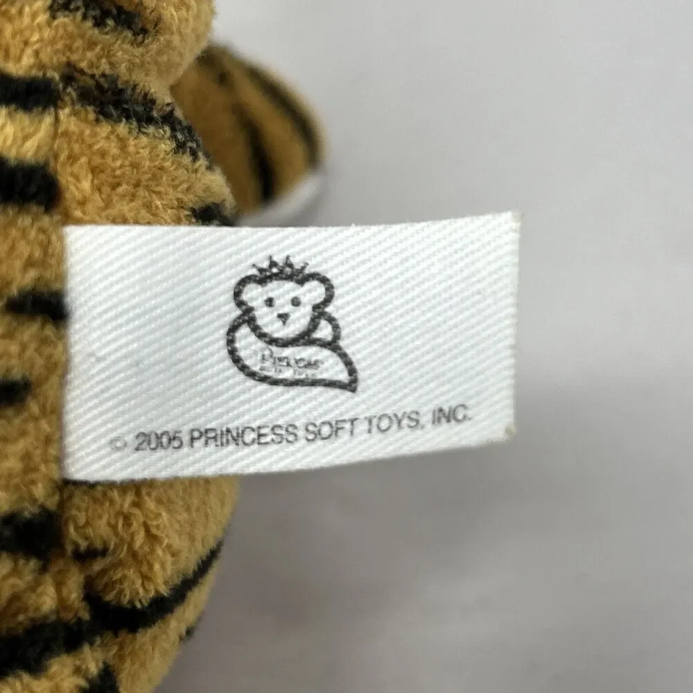 2005 Princess Soft Toys Gold Black Stripe Tiger Plush Stuffed Animal 10